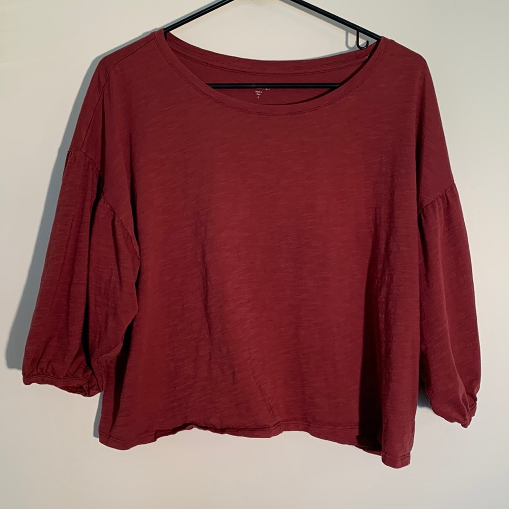 Garnet Hill 3/4 puff sleeve top